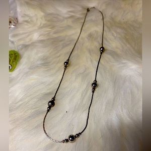 Slide bead necklace on a chain, vintage